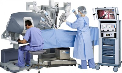 Robot surgery taking place