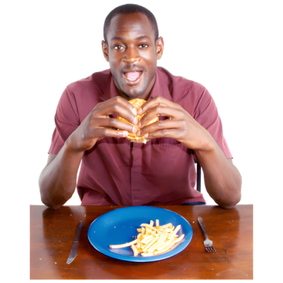 Someone eating food